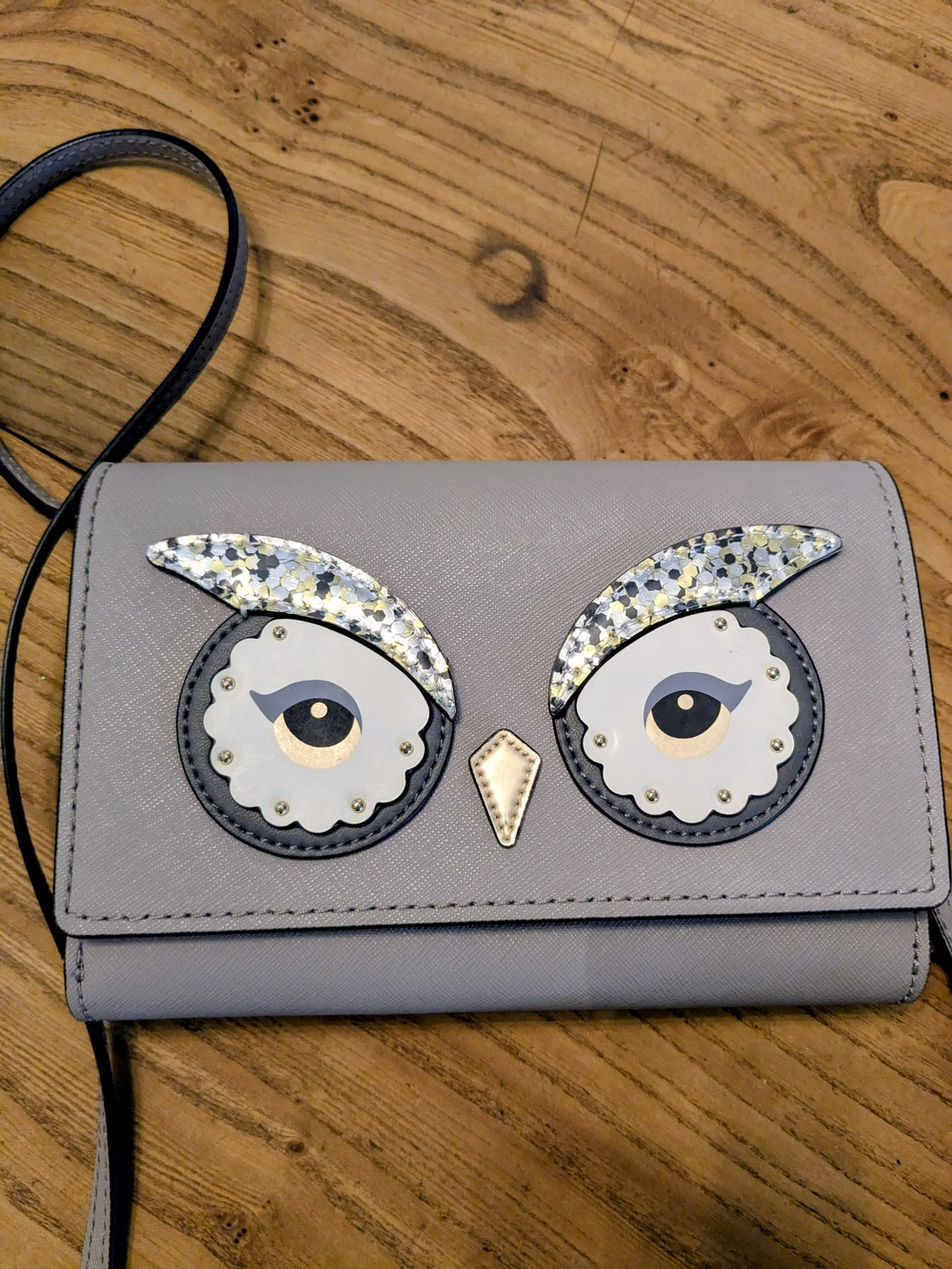 Women’s Kate Spade Gray Owl Crossbody Purse
